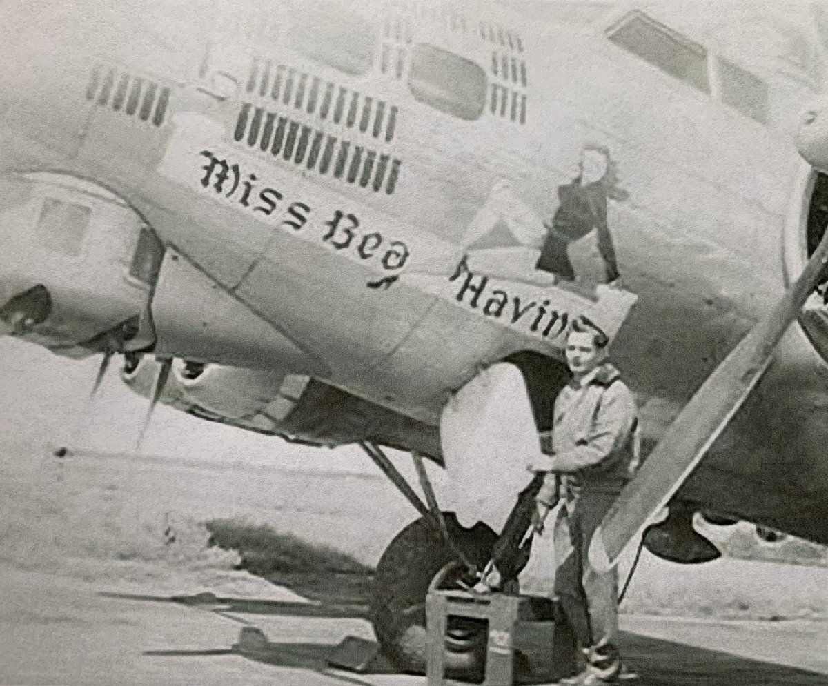 B-17G "Miss Bea Havin" (44-8614) launched with T/SGT Warren Stanton and 8 other men in a bomber stream of 2,046 bombers and 1,000 fighters. Thirteen bombers wouldn't return and 100 men lost their lives that Christmas Eve.