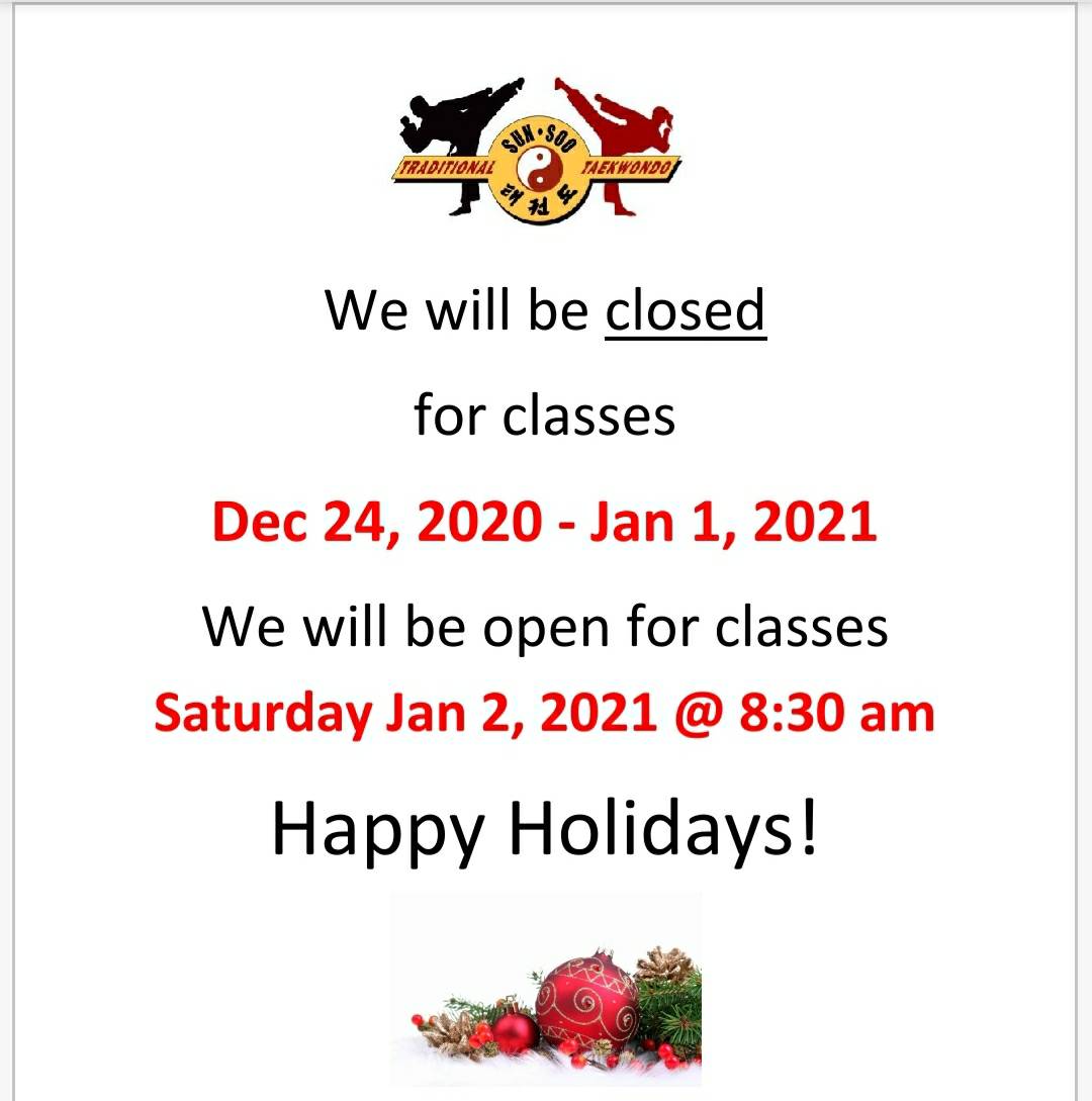 Happy Holidays from all of us at Asheville Sun Soo!