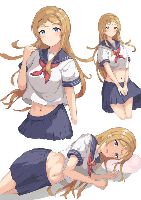 #2020年自分が選ぶ今年の4枚 
今年は制服ばっか描いてました 