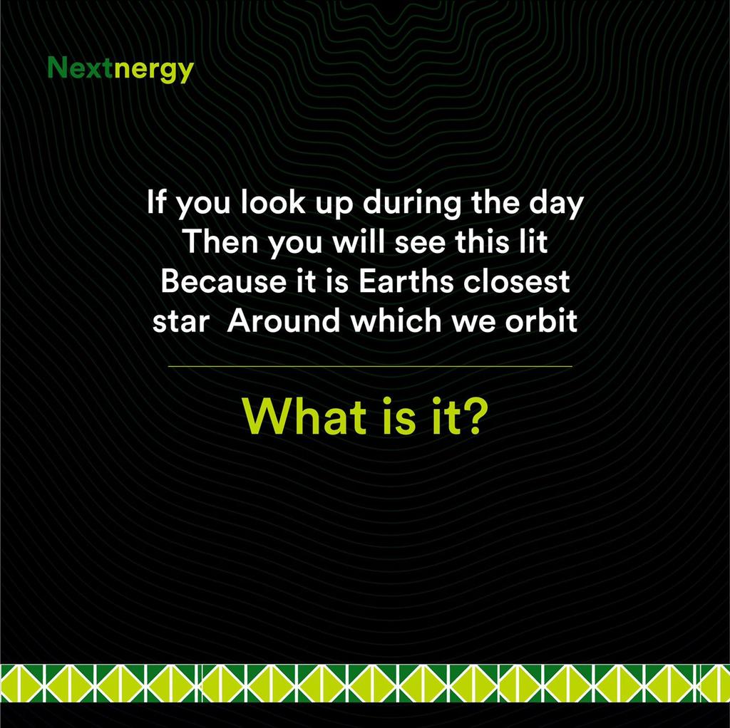 NextnergyHQ's tweet photo. Wednesday riddles

#NextnergyHQ  | ASUU | #Mi10Tseries | #BerraWithTerra | #KingOfSwallow | teni | chow | Makanaki  | Cain | 23rd of December| Holy Ground | Yahaya Bello | Apapa | Amoteku | NDLEA | New Year | Garri | Molly | Federal Government | Happy 25th | Quavo https://t.co/m0ibiE1CG3