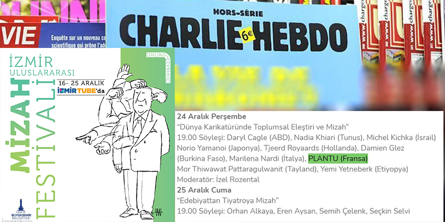 musabayoglu2's tweet photo. Fransız Charlie Hebdo Dergisi'nin "Özür Dilemek istemiyorum, Mücadele Etmek istiyorum" diyen Genel Yayın Danışmanı Plantu da “Dünya Karikatüründe Toplumsal Eleştiri ve Mizah” sunum ile misafir ediliyor!

Peygamberimize hakaret edenleri istemiyoruz!

#İzmirdeCharlieHebdoyaHayır https://t.co/w1QVvhzMf2