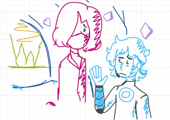 kind of a screenshot redraw in whiteboard with my human mephone and @THEASSlST4NT 's human mepad #inanimateinsanity 