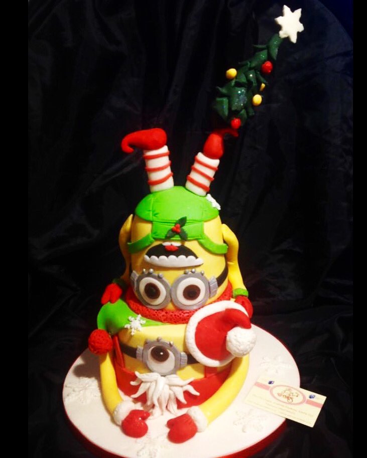this cake says it all #crazy #upsidedownlife #pandemic #crazyworld #chrismas #christmascake #minions #minionscake #tistheseason #theholidaysarecoming #festive #celebration  #celebrationcake #fatherchristmas #santa #santaslittlehelper #elf #christmastree #chocolate #chocolatecake