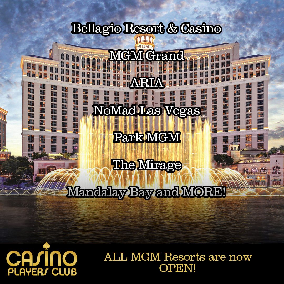 All MGM Resorts are Currently OPEN! Bellagio, ARIA, Park MGM, NoMad Las Vegas, MGM Grand, The Mirage, Mandalay Bay and more… 

Click the link for full details!
casinoplayersclub.ca/our-casinos/mg…