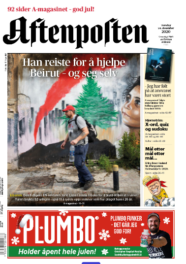 Aftenposten's tweet photo. Ny utgave med 92 sider A-magasinet: Den tidligere FN-soldaten Jarle Lislien reiste tilbake for å bistå et Beirut i ruiner. Turen brukte 52-åringen også til å rydde opp i minner som har plaget ham i 26 år. https://t.co/JYS78a3sZ8