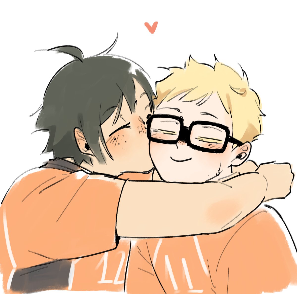 med__qb's tweet image. My very late tskym hug redraw 🤲✨
I regret using too thin lineart
#tsukkiyama