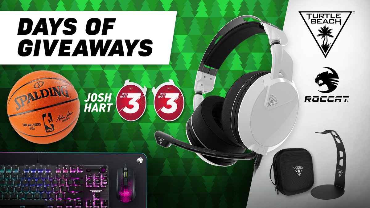 It may be the Season of Giving, but it's also a new NBA SEASON!! We're celebrating with <a href="/joshhart/">Josh Hart</a> to keep the cheer going with a signed ball, custom speaker plates &amp; more! 

🎄 Follow <a href="/TurtleBeach/">Turtle Beach</a>, @ROCCAT, &amp; <a href="/joshhart/">Josh Hart</a>!  
❄️RT + Like
🏀 Tag a pal
👉 ENTER: bit.ly/3roV1Lo