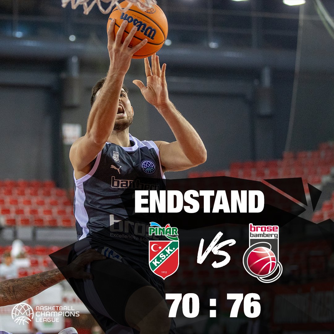 Bamberg_Baskets's tweet photo. WE WIN!!! 🔥🔥🔥 4/4, starke Leistung, eine Runde weiter! 🔥🔥🔥
YES! Wir holen uns auch im zweiten Spiel gegen @kskbasket den Sieg und ziehen in die Zwischenrunde der @basketballcl ein! 🤩 #FreakCity #PumaHoops https://t.co/1RHFr4qYNe
