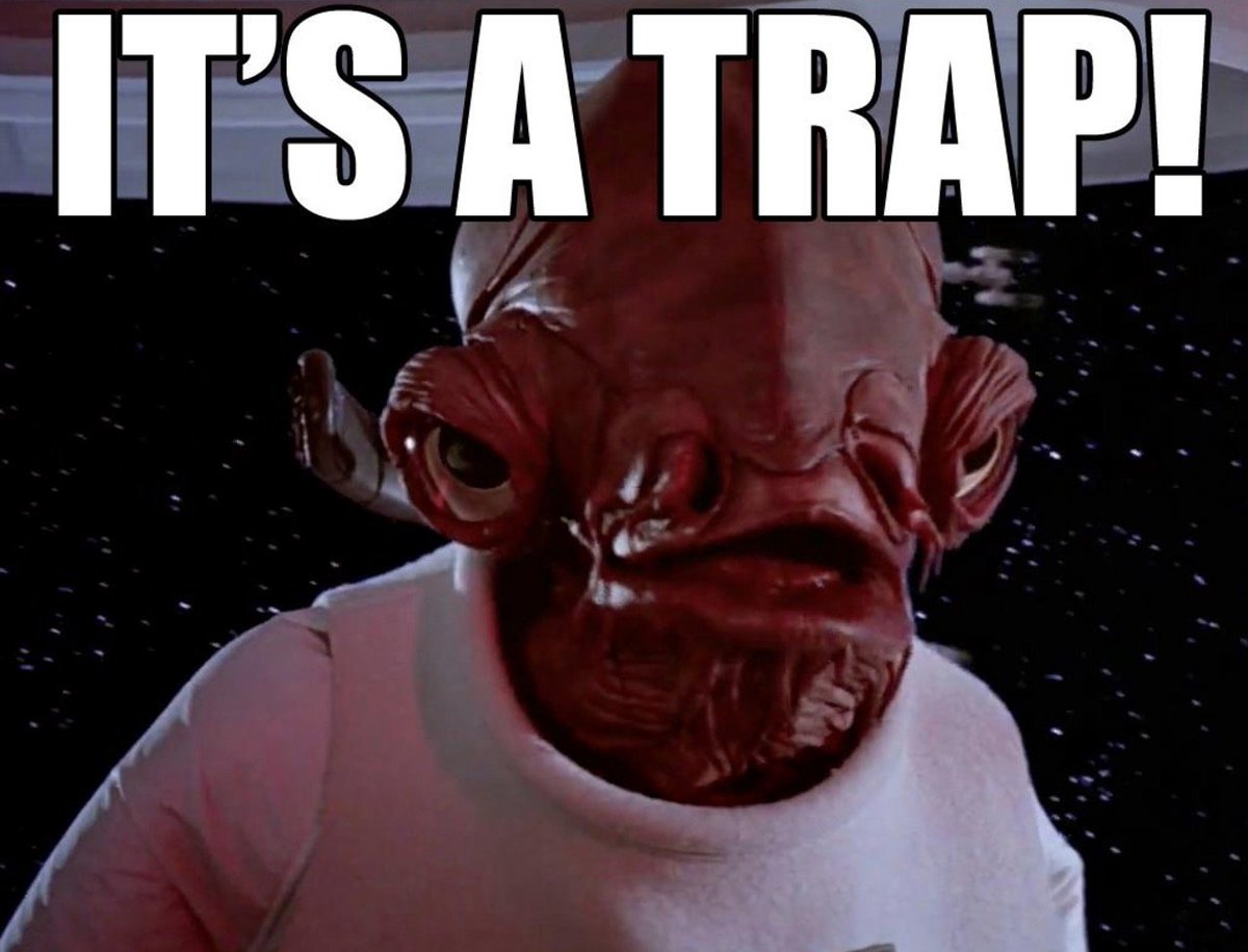 We have, of course, Gial Ackbar, alias "Admiral Meme." You know him from ROTJ and, well, the memes. You saw him die in TLJ. Nowadays you see weird people use him as a tool to talk crap about Holdo.Nevertheless, he's a classic.