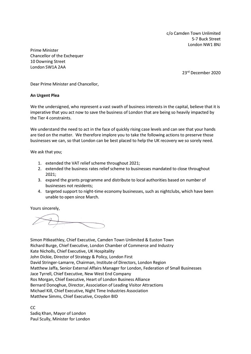London’s businesses will be the engine of our city’s recovery, creating jobs that are central to the UK’s future prosperity. The Government must act now and give them more support to get through this crisis. Time is running out.