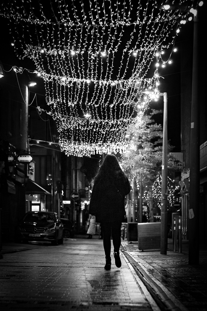MediaYourWay's tweet photo. Loving the Christmas lights on Little Catherine Street in Limerick this year ✨⁠
⁠
I couldn't decide if I preferred the photo in black &amp; white or colour. Which do you prefer? 🤔⁠
⁠
Let me know below! 👇🏻 https://t.co/huVq96tvXl