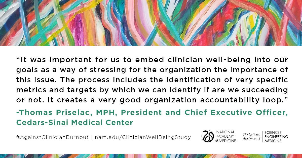 Thank you to #healthcare leaders who are willing to make visible, organization-wide commitments to #ClinicianWellBeing. Resources to help put this commitment into practice are available here: ow.ly/3zmM50CQyuZ #AgainstClinicianBurnout