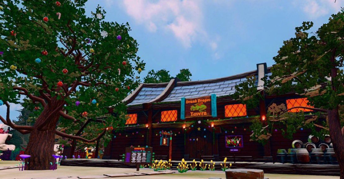 We are celebrating #NewYear in WoG!🎄Come join us at 9pm CET tonight, building a #snowman in the Central Hub ☃️ and #decorating a lovely tree in the Tavern together!🎄  
A board game night after that? Sounds amazing! Join us tonight in an hour! #WorldofGamers 🎮🕹
#VR #gamers