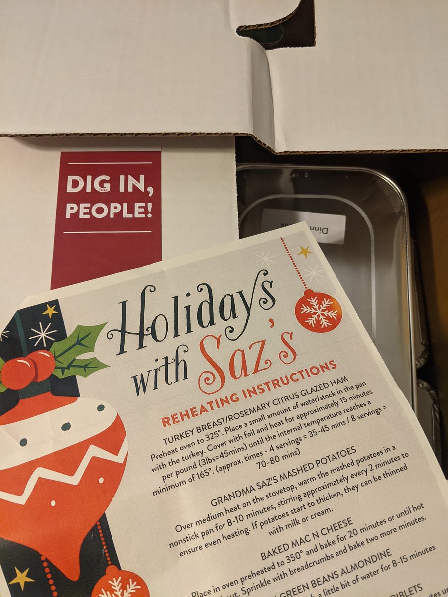 I have successfully acquired my first holiday dinner from <a href="/SazsMKE/">Saz's Catering</a>... There were too many good takeout options from local restaurants to pick just one! #visitmke #seasonofgivingmke