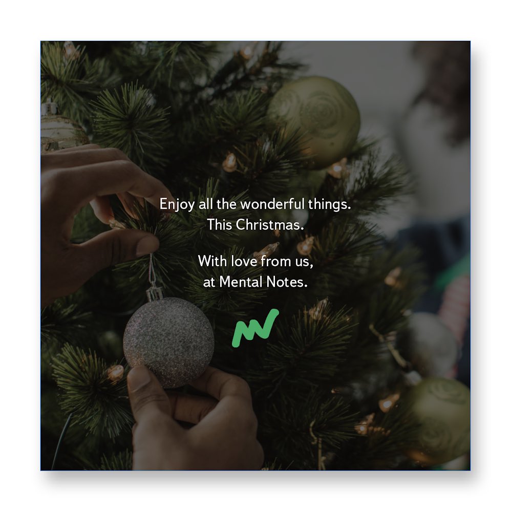 MNCPsych's tweet photo. Christmas will be different for each of the Mental Notes team hence why we’ve chosen 3 images. We suspect it will be the same for many others. Whatever situation you find yourself in, whatever you can or cannot do, what 2020 has emphasised is the celebration of the simple things. https://t.co/T6fip3sb1F