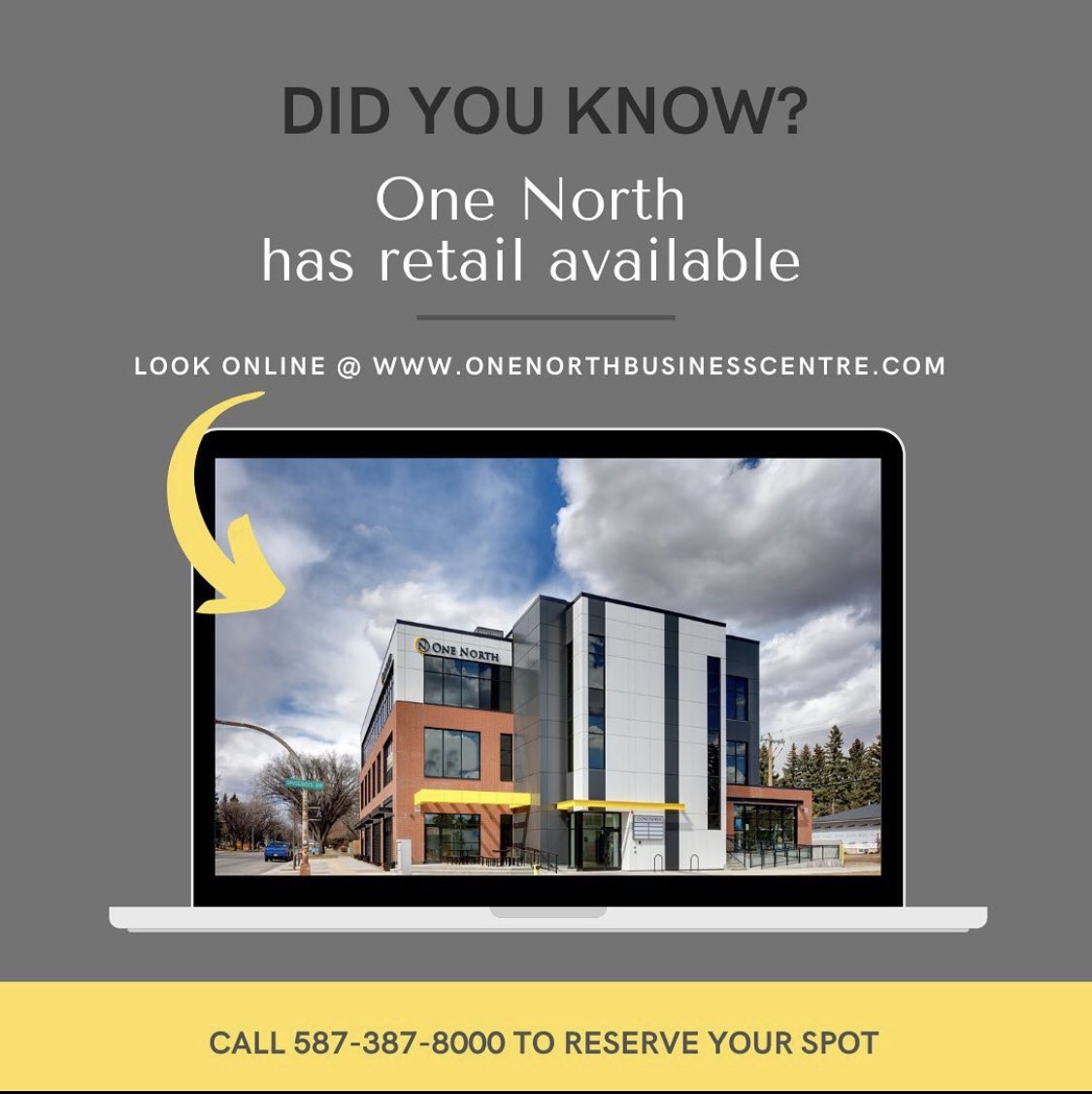 OneNorthYYC's tweet photo. Supporting each-other and our local communities is so important during this time! If you are a local business looking for a new or additional retail space contact us at 587-387- 8000 or send us an email at info@onenothbusinesscentre.com. 💻💛 https://t.co/v9mOgyIIZG