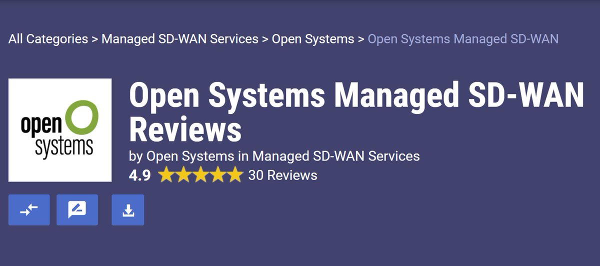 RealOpenSystems's tweet photo. “Open Systems provides excellent services to Managed #SDWAN services.” — via @Gartner_inc Peer Insights. 

Find out all the extraordinary things our customers are saying: https://t.co/DLD9qntbSi 🙌 https://t.co/uOeAqSmdDq