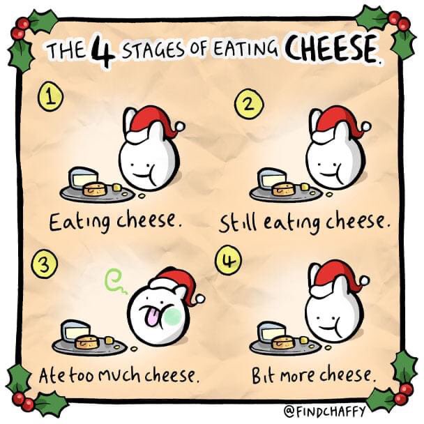 Well it’s that time of year again - when the artisan cheese companies repost this cartoon on their instagram accounts - which means it is OFFICIALLY Christmas! Happy Christmas everyone! 🎄🎄🎄