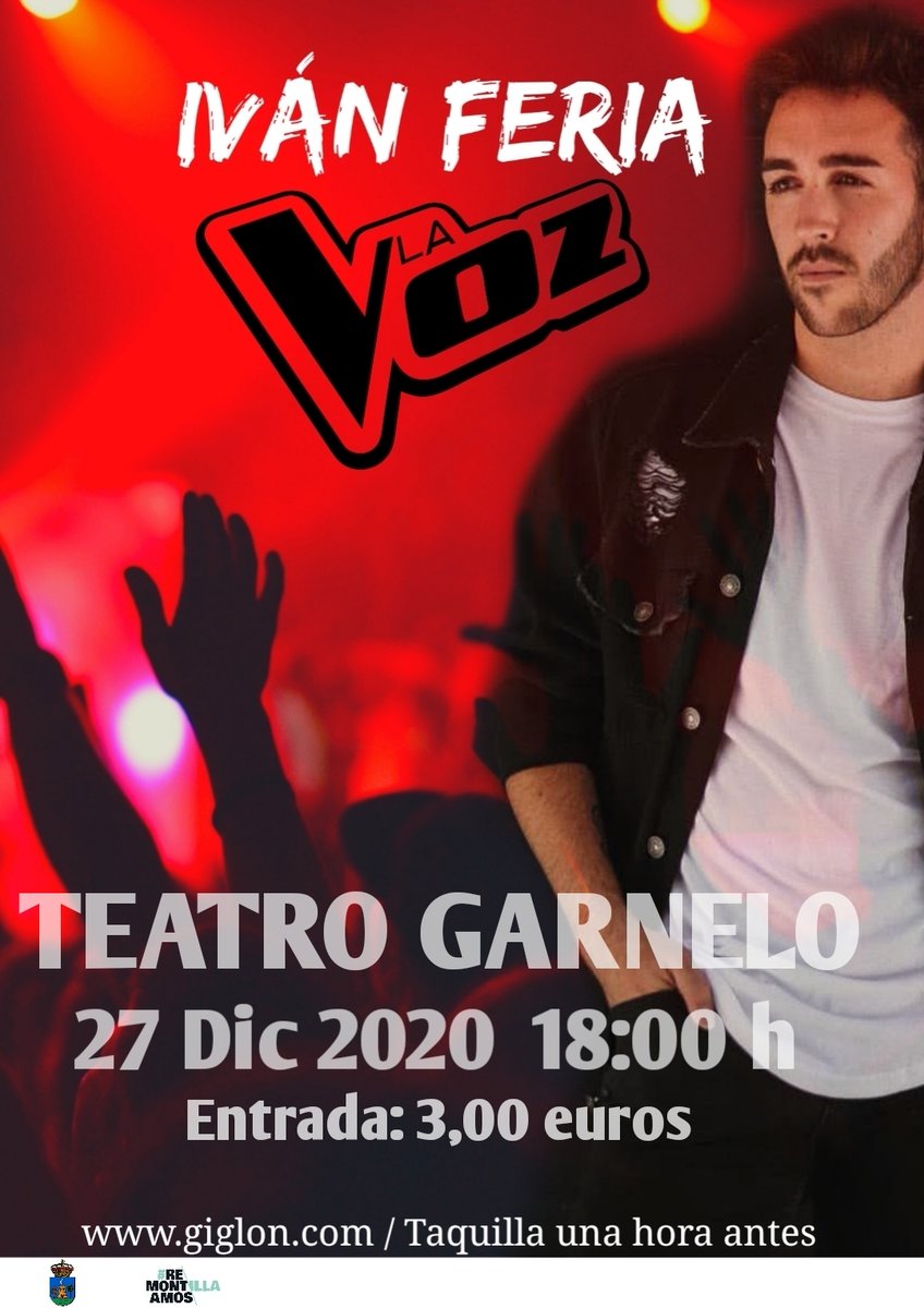 #CULTURA | El Teatro Garnelo de #Montilla albergará el próximo domingo el concierto del montillano <a href="/ivan_feria_/">ig:@ivanferia_</a> , que ha participado recientemente como uno de los concursantes del famoso programa de <a href="/LaVozAntena3/">La Voz</a> 

Info y entradas 👉 tinyurl.com/ycrmldh8