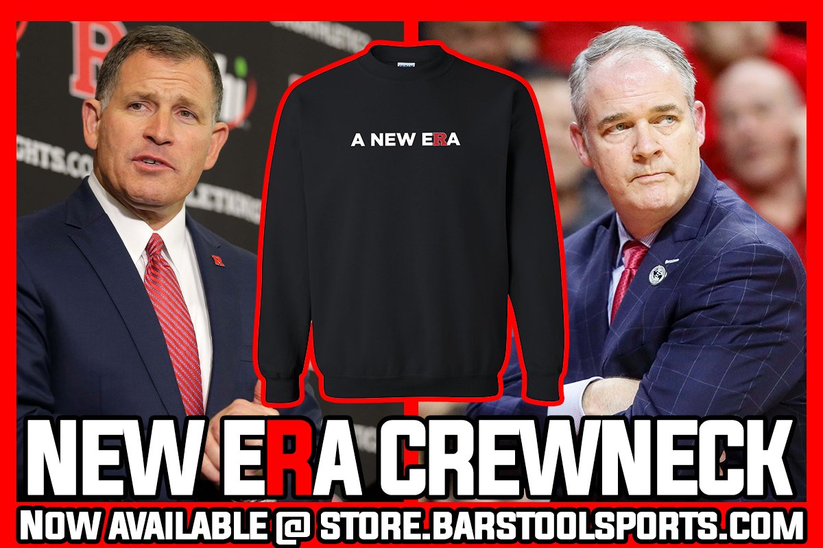 It's a New Era for Rutgers. Either get on the bandwagon now, or get the hell out of the way. Can't wait to wear all these pieces in everyone's faces as Rutgers becomes a perennial sports POWERHOUSE. BUY NOW:  https://store.barstoolsports.com/products/barstool-sports-a-new-era-crewneck  @BarstoolRU