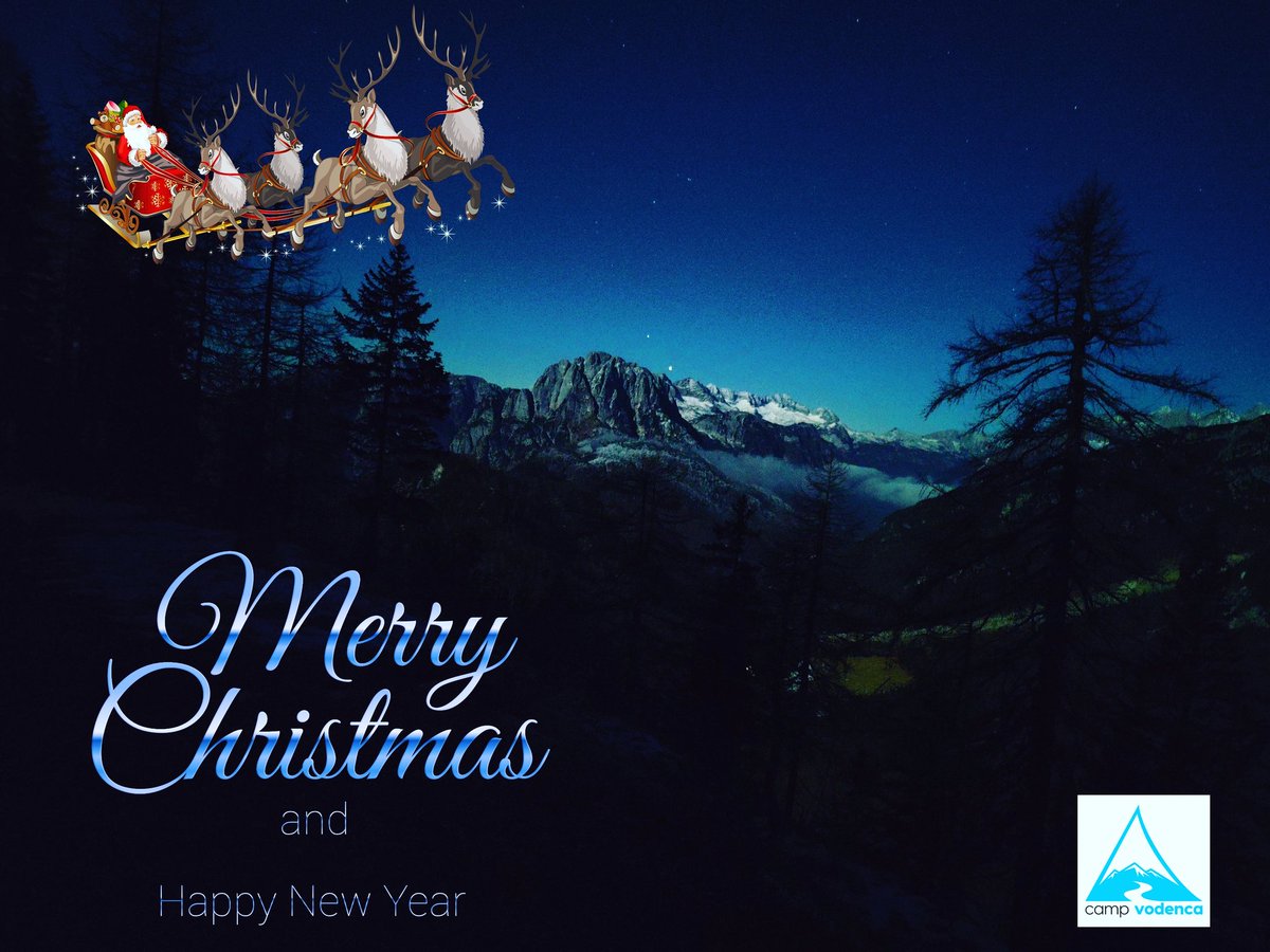 CampVodenca's tweet photo. Year 2021 will be better, easier, more travel and more relaxing. We are waiting for you to do all this with us. 🎄🎁🎅 #MerryChristmas #SantaClaus #socavalley #bovec #outdoor #camping #festiveseason #campvodenca #triglavnationalpark #holidays #summer https://t.co/a0rv7yVHn2