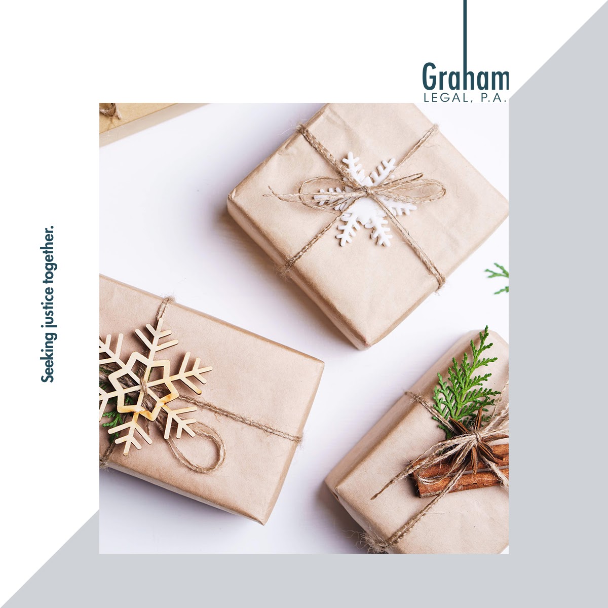 GrahamLegalPA's tweet image. Happy #Holidays! We hope you are able to spend time with #loved ones during the #holiday break and fill your days with #laughter and merriment.