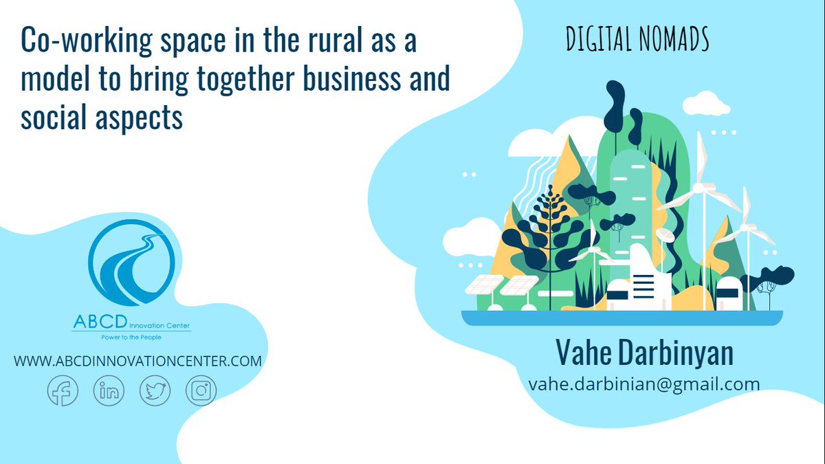 ABCD_Center's tweet photo. It was great to participate in the "AGAINST ALL ODDS" webinar organized by @ForumSynergies  and share our experience on rural co-working spaces. 
Rural Co-working Is A Thing and @ABCD_Center  believes that it can foster local development in rural areas. https://t.co/SqohZQ8vS0