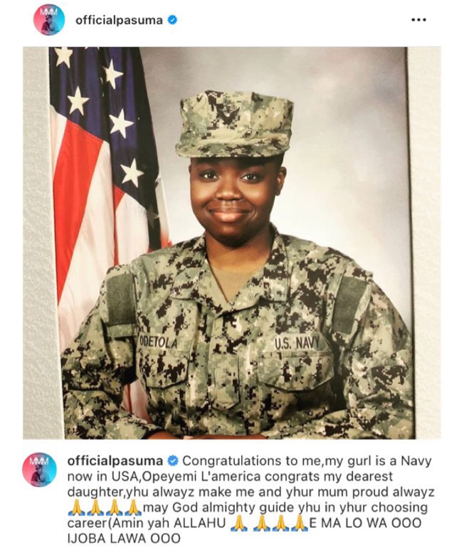 LagosReports's tweet photo. – Fuji Musician Pasuma celebrate daughter who joined the US Navy.

#23December #BerraWithTerra #FirstBankMaskUp #DjKaywiseHighWay https://t.co/3q9YWPvTsq