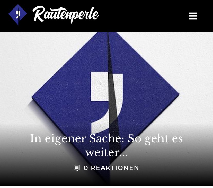 Der neue Blog ist online. In eigener Sache:  rautenperle.com/content/eigene… #hsv #blog