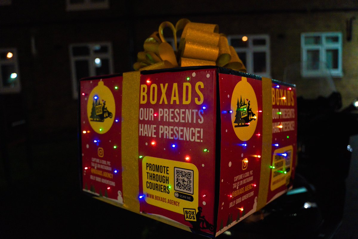 AgencyBoxads's tweet image. Our BoxAds Christmas wrap🎄| This is an example of how a blank canvas on the back of a food delivery courier can be used to share your message in a unique way.
Want to advertise you brand on thousands of couriers? drop us a DM
📸 @valerius_studios 
#BoxAds #PromoteThroughCouriers