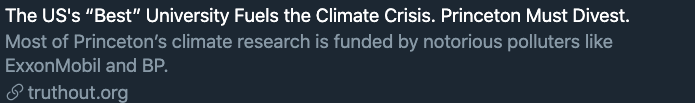 On the topic of money: the article I retweeted upfront says this, and the question to the reader should be, is this because the University is Lazy or, because funding for climate change research is woefully underfunded by the government? (spoiler alert, it's the latter) 11/