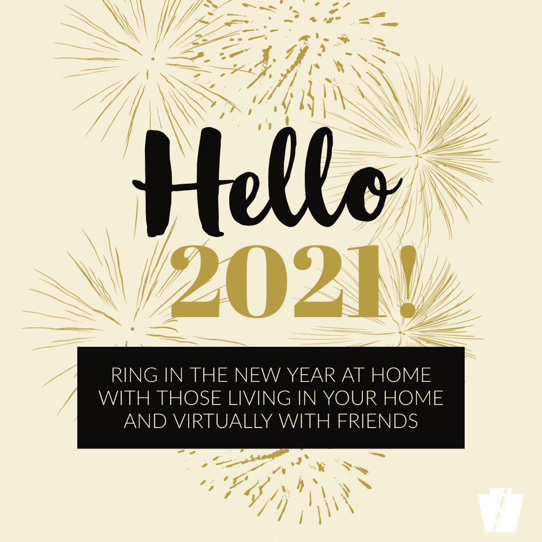 PAHealthDept's tweet photo. 🎉 2021 is almost here! 🎉 

Help slow the spread of #COVID19 in the new year by not gathering tonight. Choose to celebrate the #NewYear at home with those who live in your household and virtually with those who do not. https://t.co/B6QpaixdJl