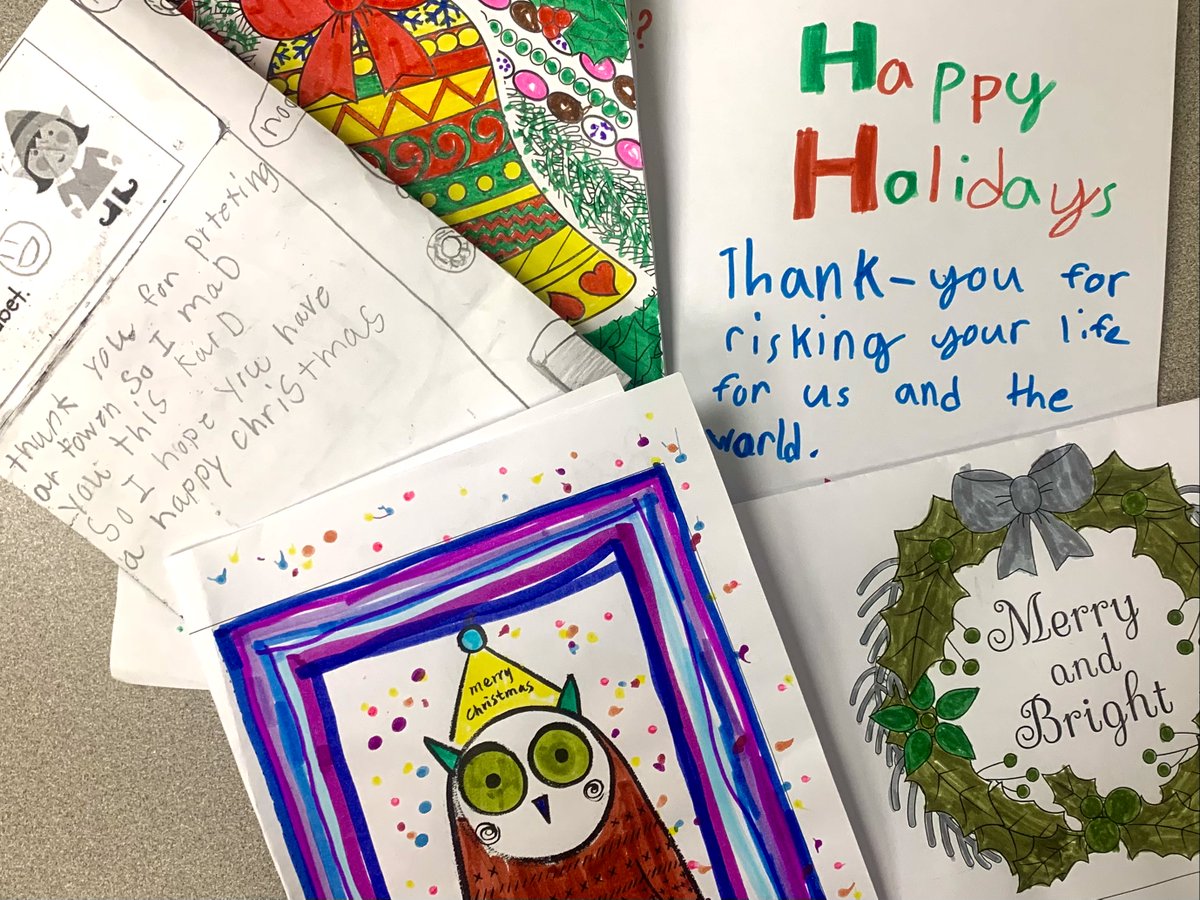 More holiday cheer for the Lethbridge Police Service! We want to thank Ms. Macdonald’s Grade 4-5 students from Fleetwood Bawden School for dropping off these lovely cards to thank LPS members for their service to the city. Virtual hugs and high-five’s all-around! #yql