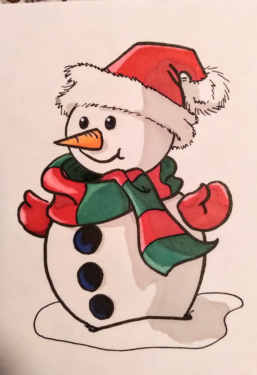 EdimitGemini's tweet photo. Petit dessin du jour.⛄️

En espérant que ce petit dessin vous plaira, je vous souhaite de Joyeuses Fêtes à tous ! 😘🌨️

#dessin #draw #art #drawing #illustration #desenhos #desenho #snowman #bonhommedeneige #bonecodeneve #natal #Noel #Neige #Neve #Snow https://t.co/l1H5fa9yoJ