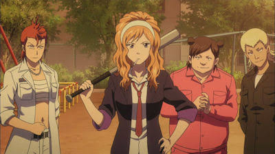 got intellectual metahumor mixed in with the explosion sight-gags, and it’s attractively animated. Main cast is pretty refreshing, We get to see a lil bit of himeko's dark side/past too. Several side characters are also introduced in these 5 episodes and i found most of em quite-