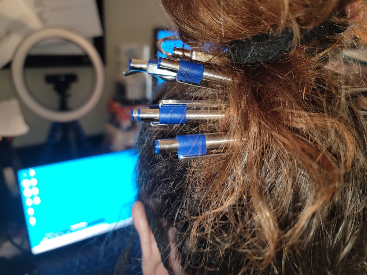 9: mom, you have pens in your hairMe: usually9: no mom, you have a lot of pens on your hairMe: ok9:...and scissorsMe, reaching up: indeed