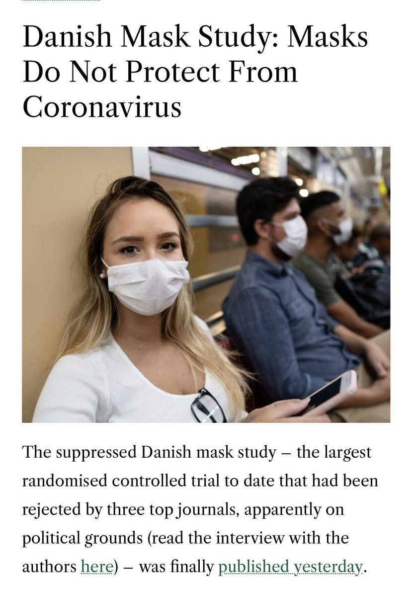 So why have masks been mandated when a Danish study proves they do not work? Verify.....  https://www.acpjournals.org/doi/10.7326/M20-6817