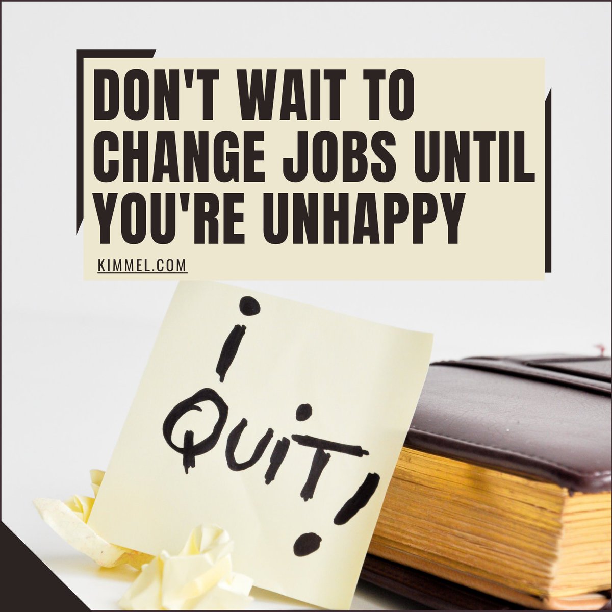 "If it ain't broke, don't fix it."  The problem is, if you wait until things are broken to look for a solution, you don’t get the luxury of fixing things on your terms. 
Read More: ow.ly/OyLN50CM8FF  #careeradvice #careermanagement #careers #construction