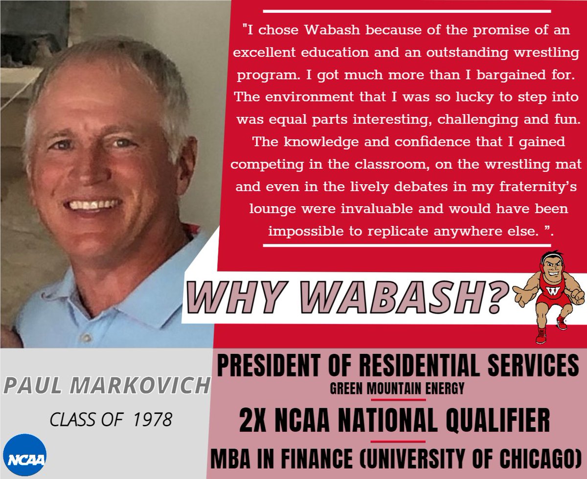 wabashwrestling's tweet photo. *Why Wabash Wednesday*

-Paul Markovich Class of 1978
.
.
.
#wabashwrestling #Onevision #D3wrestle #ncaawrestling #usawrestling #Wabashalwaysfights #Wrestling #wrestle https://t.co/vRQecZBapY