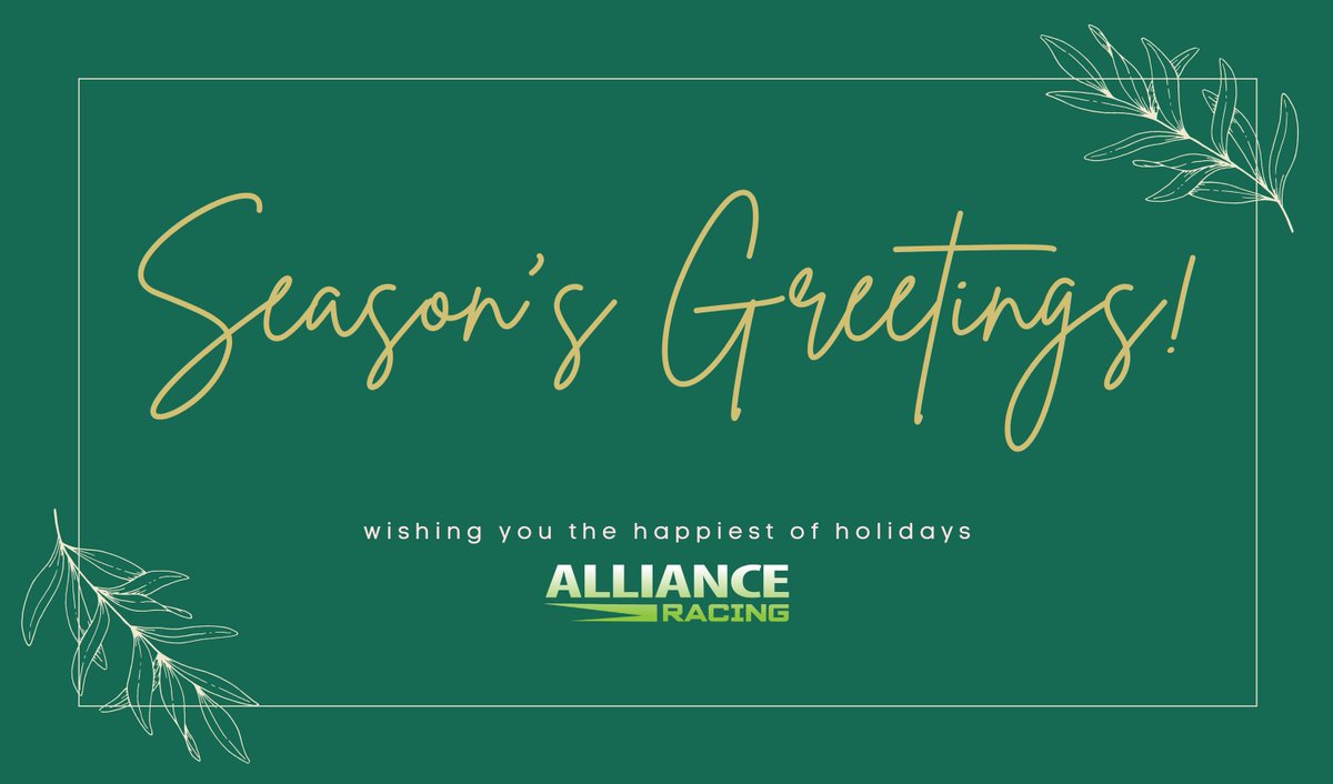 AllianceRacing2's tweet photo. It's the holiday season and even though we like to go fast on the track, we need to take this time to slow down and be merry.

#AllianceRacing # ADDA https://t.co/ot4yMisJDA