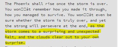 Lately we're seeing a lot of SURPRISED faces in Mr.Pool drops. See what August 15 decrypted message says about the Phoenix, the storm and SURPRISES: "As the storm comes to a SURPRISING and unexpected halt, and the clouds clear out to your own SURPRISE". 4/*