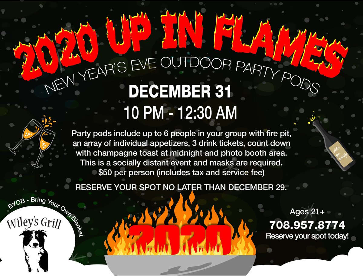 WileysGrill's tweet photo. New Year’s Eve is ON! https://t.co/ycBGpoLjCa