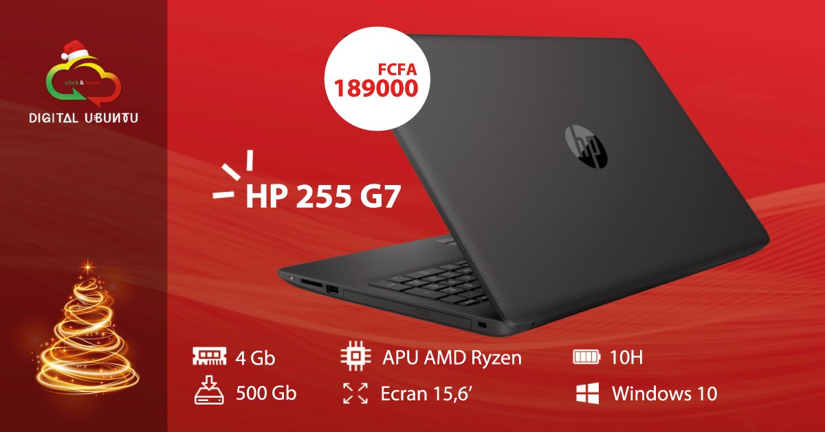 digitalubuntu_'s tweet photo. Un cadeau pour Noël 🎅 ? Optez pour le HP 255 à prix exceptionnel et doté de la dernière technologie et d'un châssis robuste et durable.
☛ https://t.co/d3dPLq90NE
#digital #ubuntu #digitalubuntu #edtech #education #numerique #université #virtuelle #tl221 #kebetu #team221 https://t.co/xyj5NVDXeG