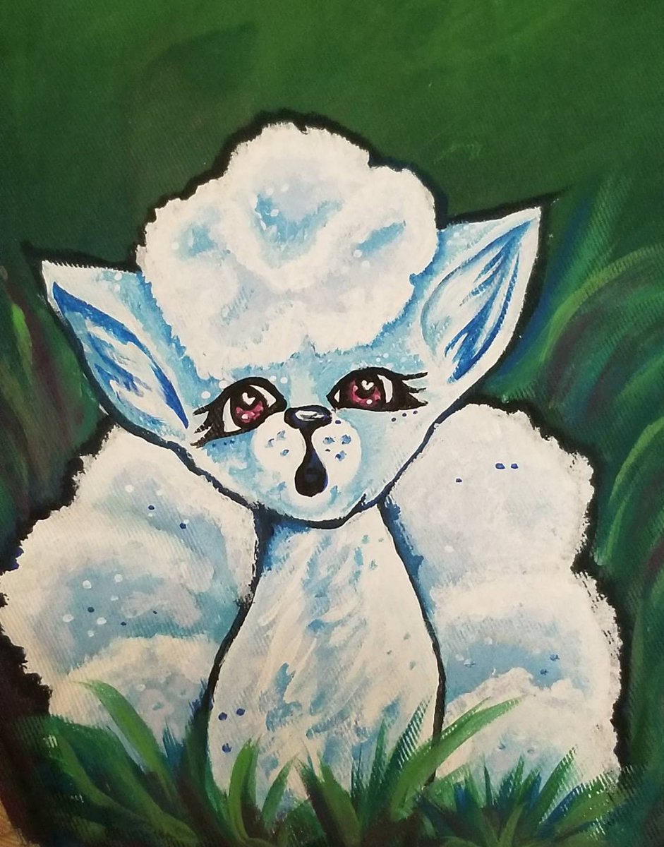 The first half of my purse project. 🖌️👜#Pokemon #pokemonfanart #pokemonvulpix #vulpix #traditonalart
#painting #paintingonfabric