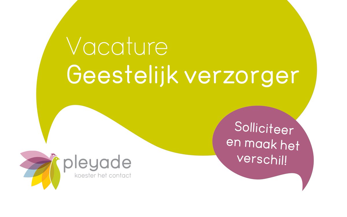 Als geestelijk verzorger bij Pleyade bied je begeleiding en hulpverlening die aansluit op de behoeften van bewoners en hun naasten. Je bent als specialist in zingevings- en levensvragen helemaal thuis in vraagstukken rondom zorgethiek. Bekijk de #vacature: bit.ly/2KNwCxV