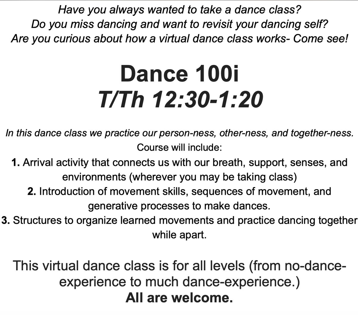 ArtsAliveSDSU's tweet photo. Sitting at a computer listening to another Zoom lecture is not many people's idea of thrilling. Not every class has to be like that, though! Check out this innovative dance class that is being offered virtually this spring semester. https://t.co/iqmWREFFlu