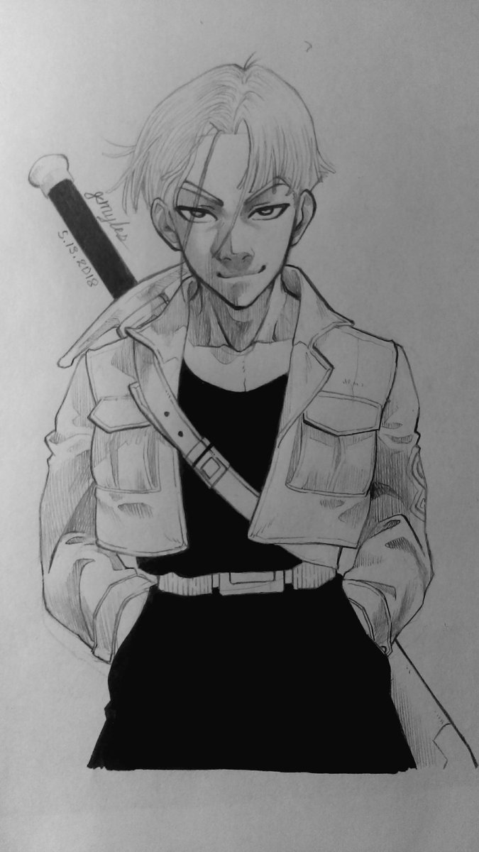 jo_dan1997's tweet photo. "Don't shoot this man isn't black" -trunks 2018 #FirstTweet #welcometweet #NewArtist #newart #DBZ #dbsuper #trunks #capsulecorp #toei #fanart #newfanart https://t.co/6KUMauX8fq