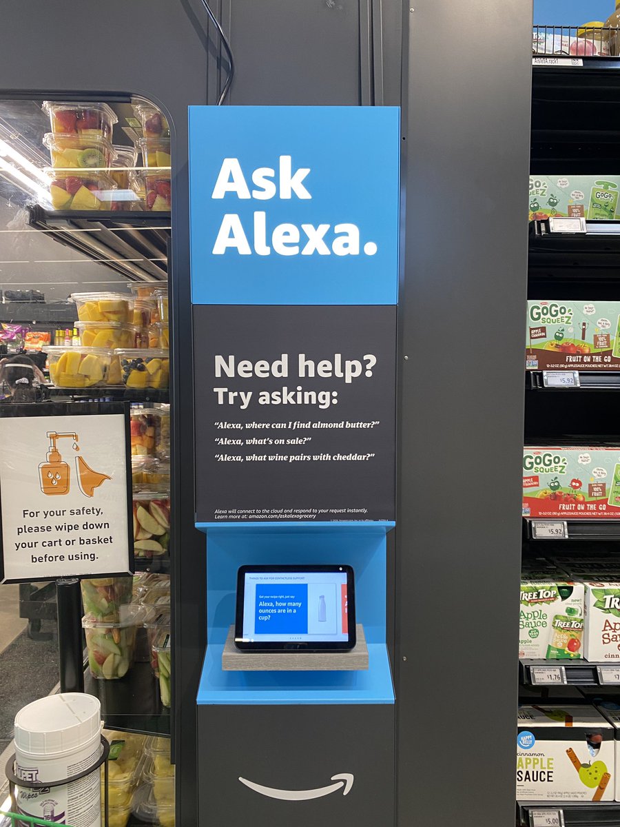 Such a smart use of Echo devices all throughout the store.