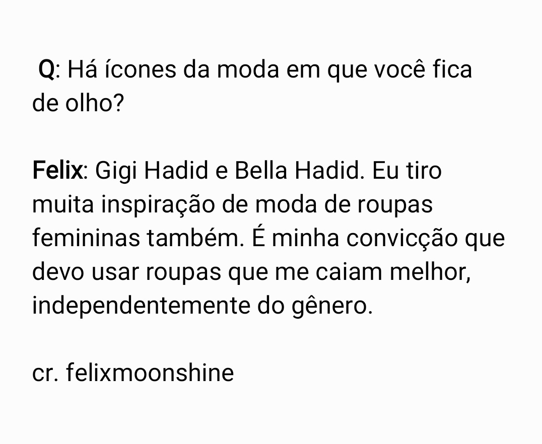 LIN0ART's tweet photo. O Felix na entrevista da ELLE dizendo que se inspira na moda feminina e que usa qualquer tipo de roupa independente do gênero AAAAAA https://t.co/EsGDMvanI3