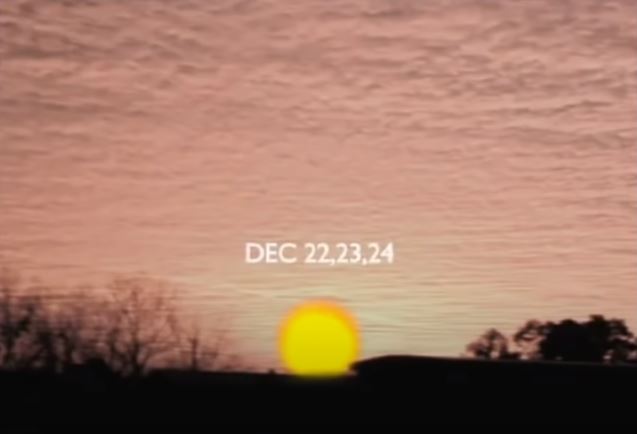 During Dec 22, 23 and 24 the Sun is death (doesn't move). As Christ was death during 3 days. 10/*